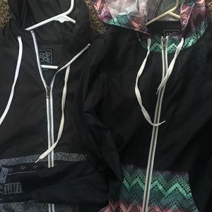 2 windbreaker jackets